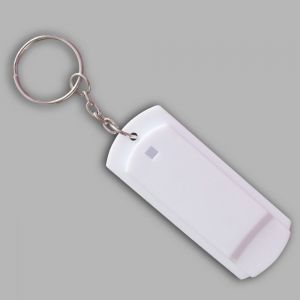 LLAVERO DE PLÁSTICO RECT CON SILBATO personalizada